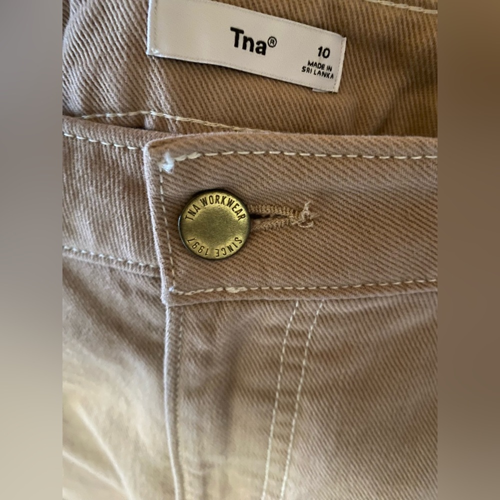 ARITZIA TNA the greenwich pant cargo carpenter straight leg pants size 10 - Picture 7 of 7